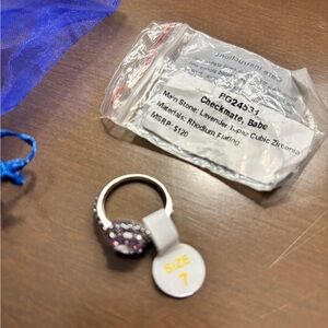 Lavender Topaz Cubic Zirconia Ring